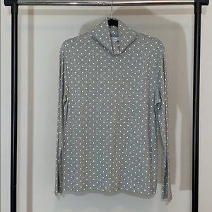 Grey Polka Dot Turtleneck